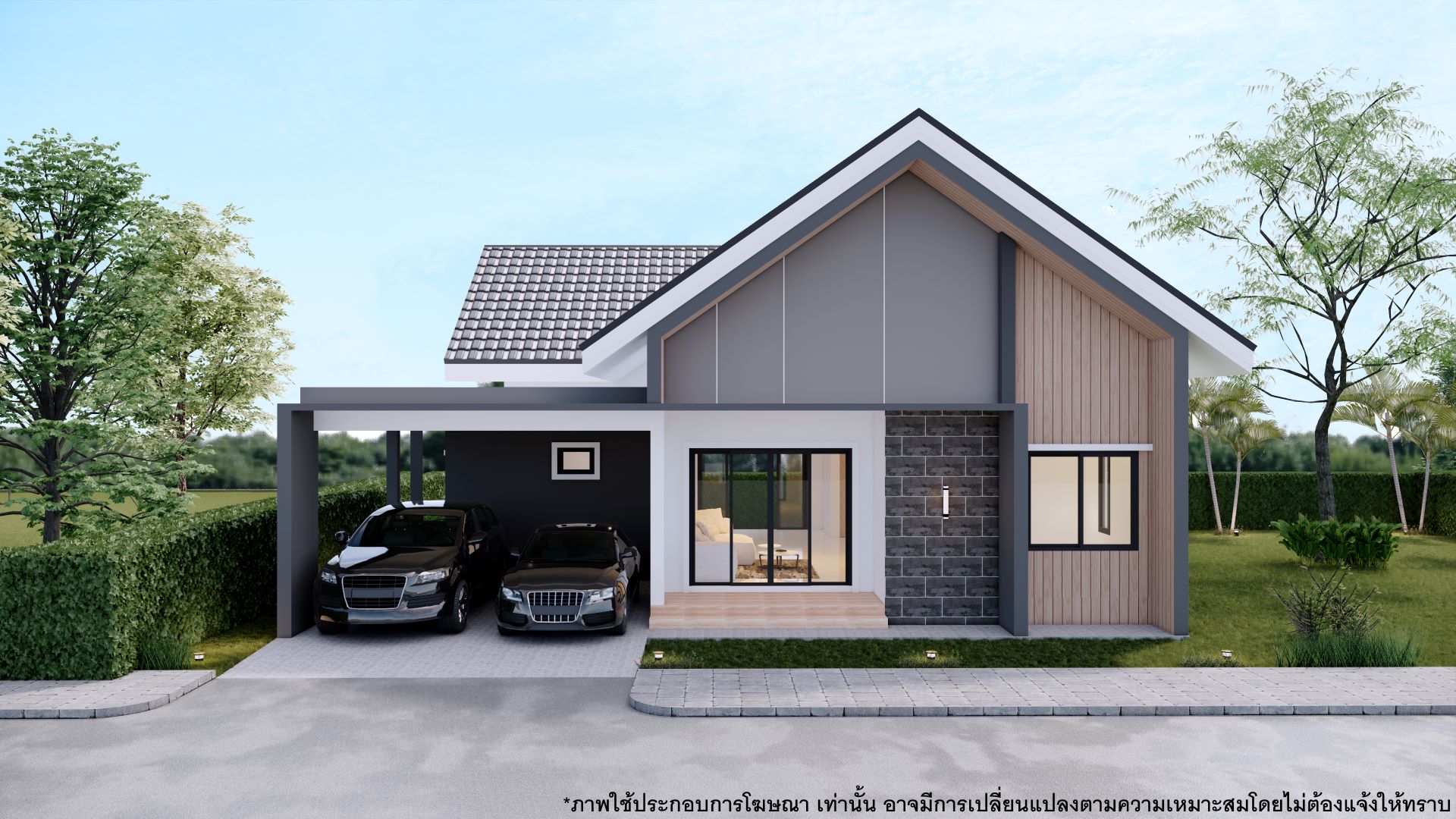 Goshen Garden ม.อ. ควนธานี บ้านเดี่ยว 3 ห้องนอน