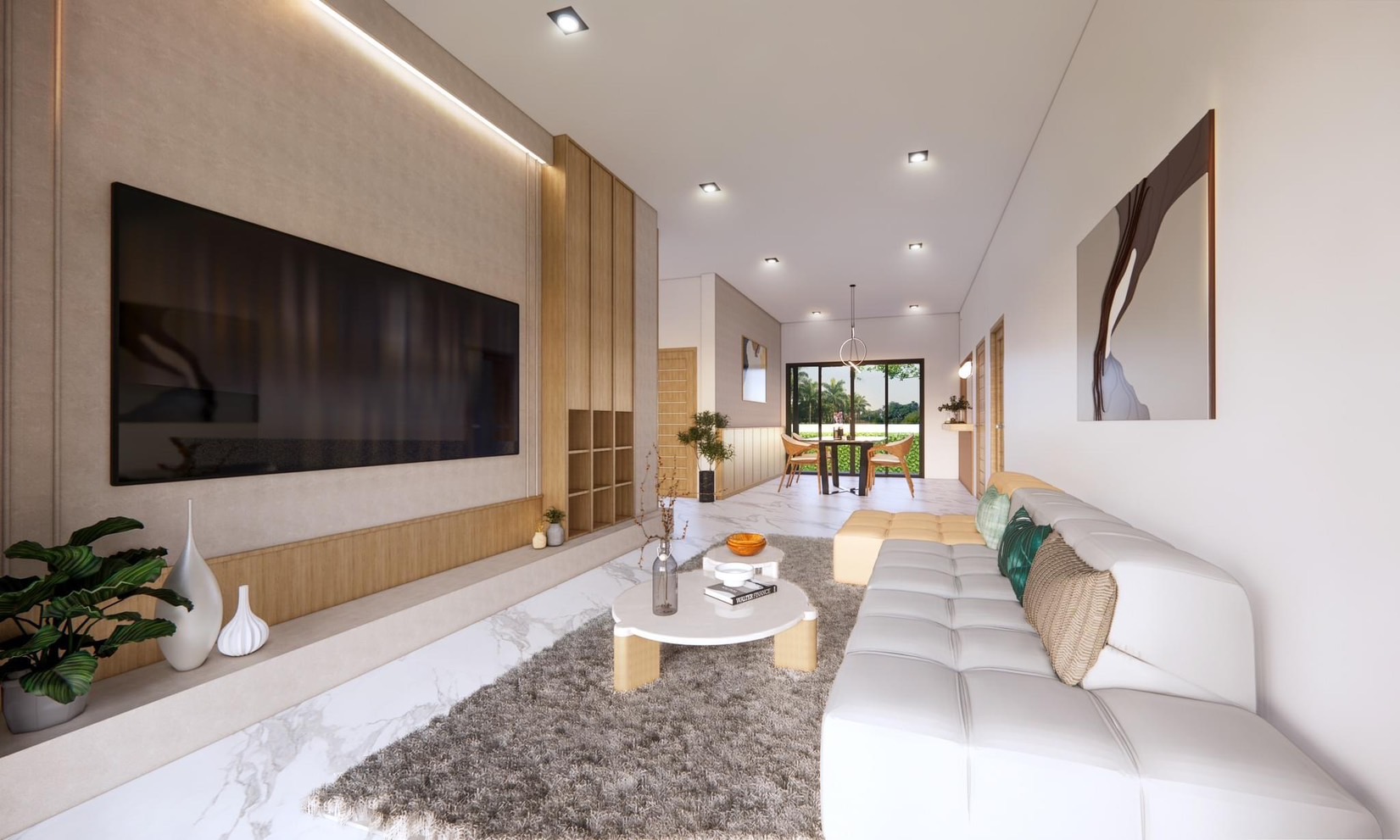 Grand Ville Thachin บ้านเดี่ยวชั้นเดียว 3 ห้องนอน
