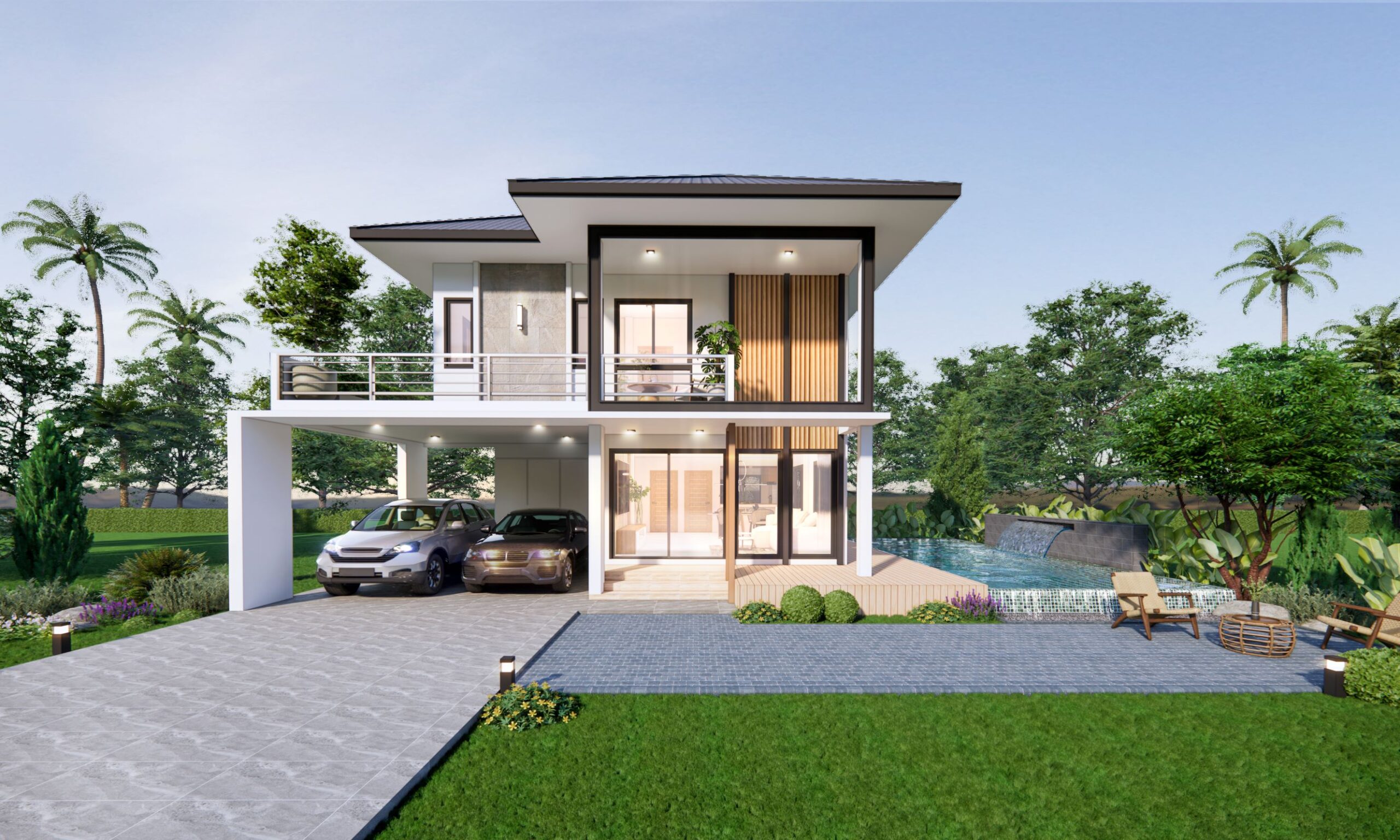 Grand Ville ท่าจีน บ้านเดี่ยว 2 ชั้น 4 ห้องนอน