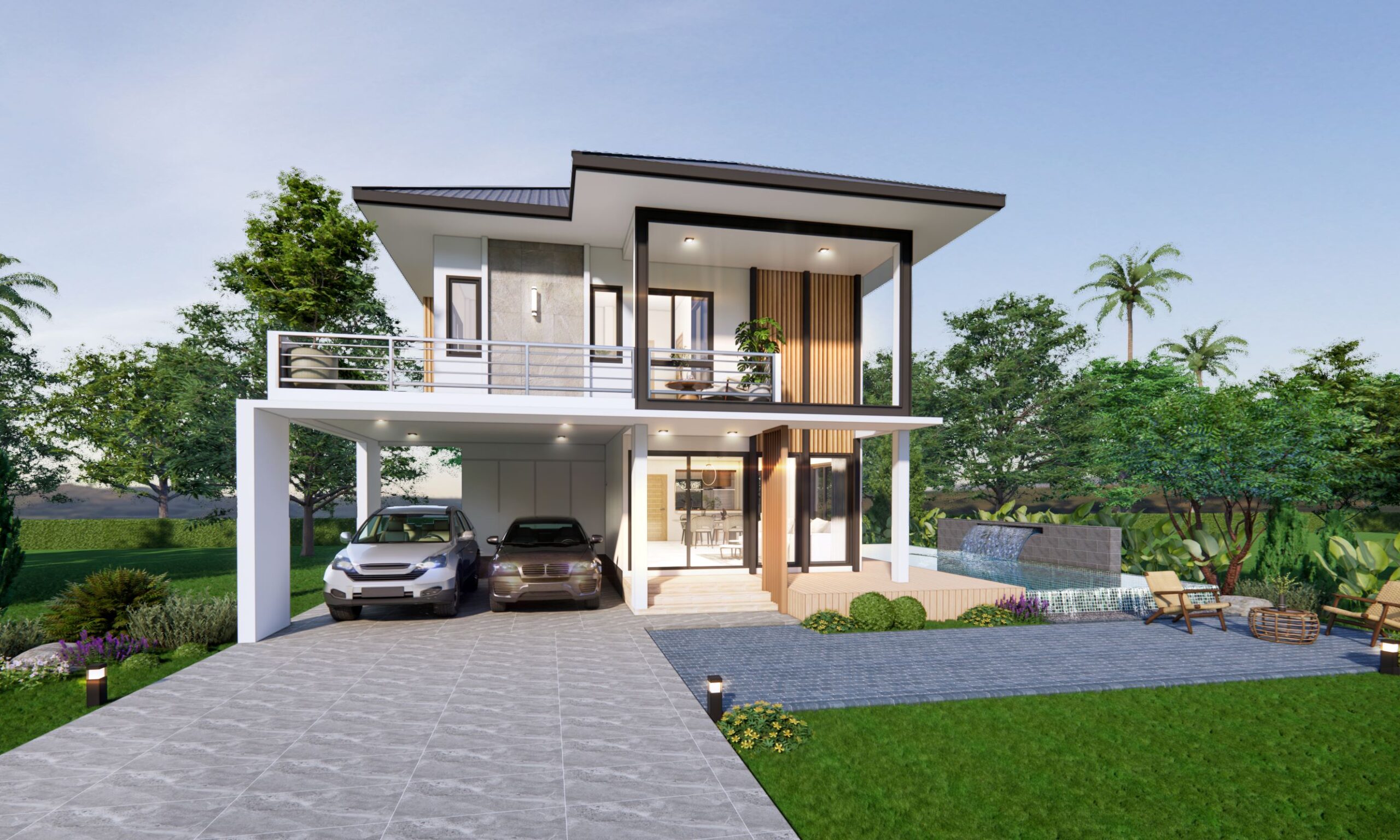 Grand Ville ท่าจีน บ้านเดี่ยว 2 ชั้น 4 ห้องนอน