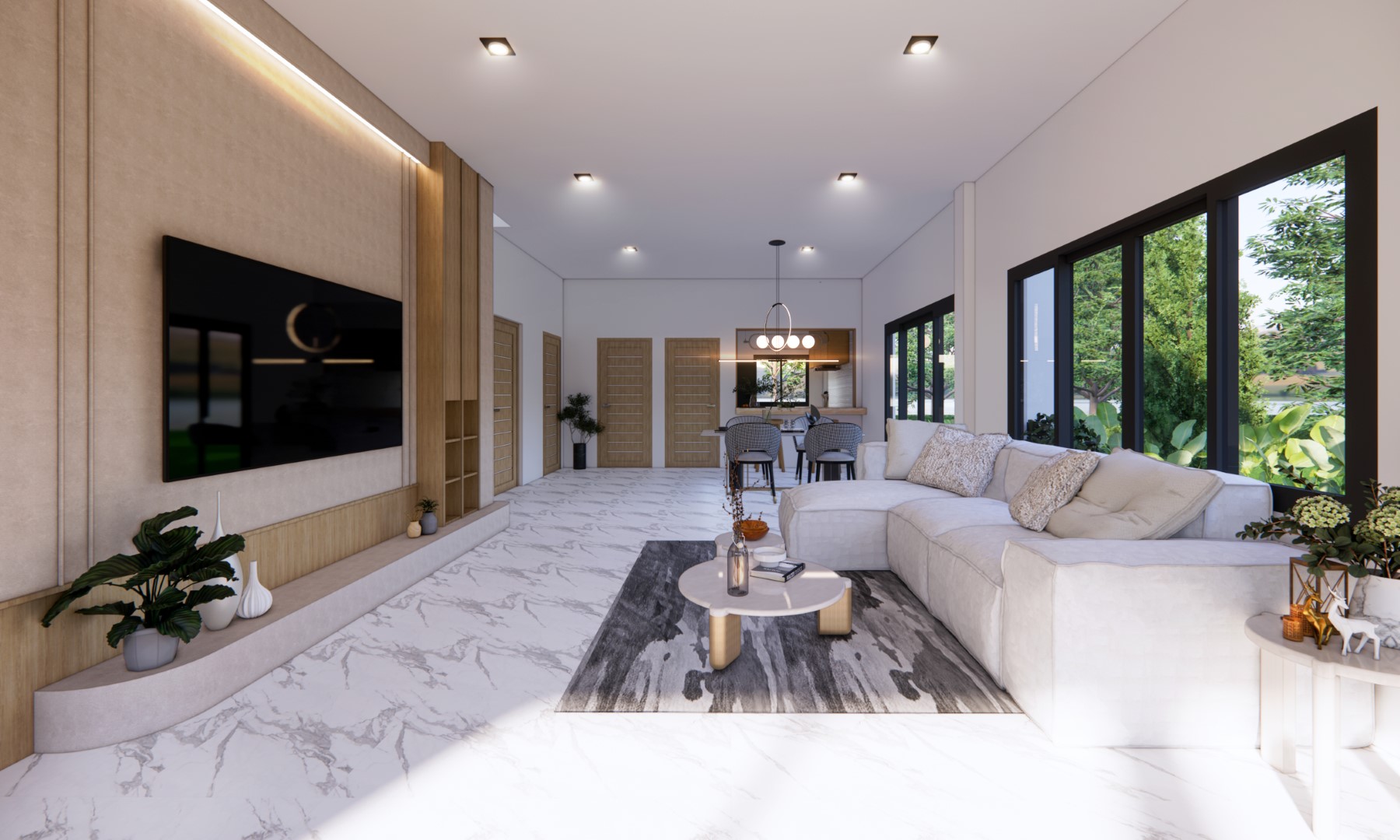 Grand Ville Thachin บ้านเดี่ยว 2 ชั้น 4 ห้องนอน